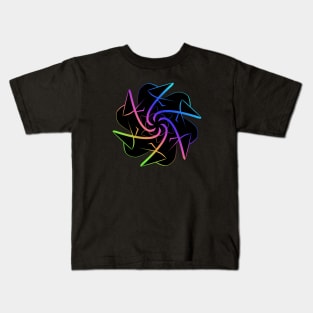 Abstract Rainbow Spiral Kids T-Shirt